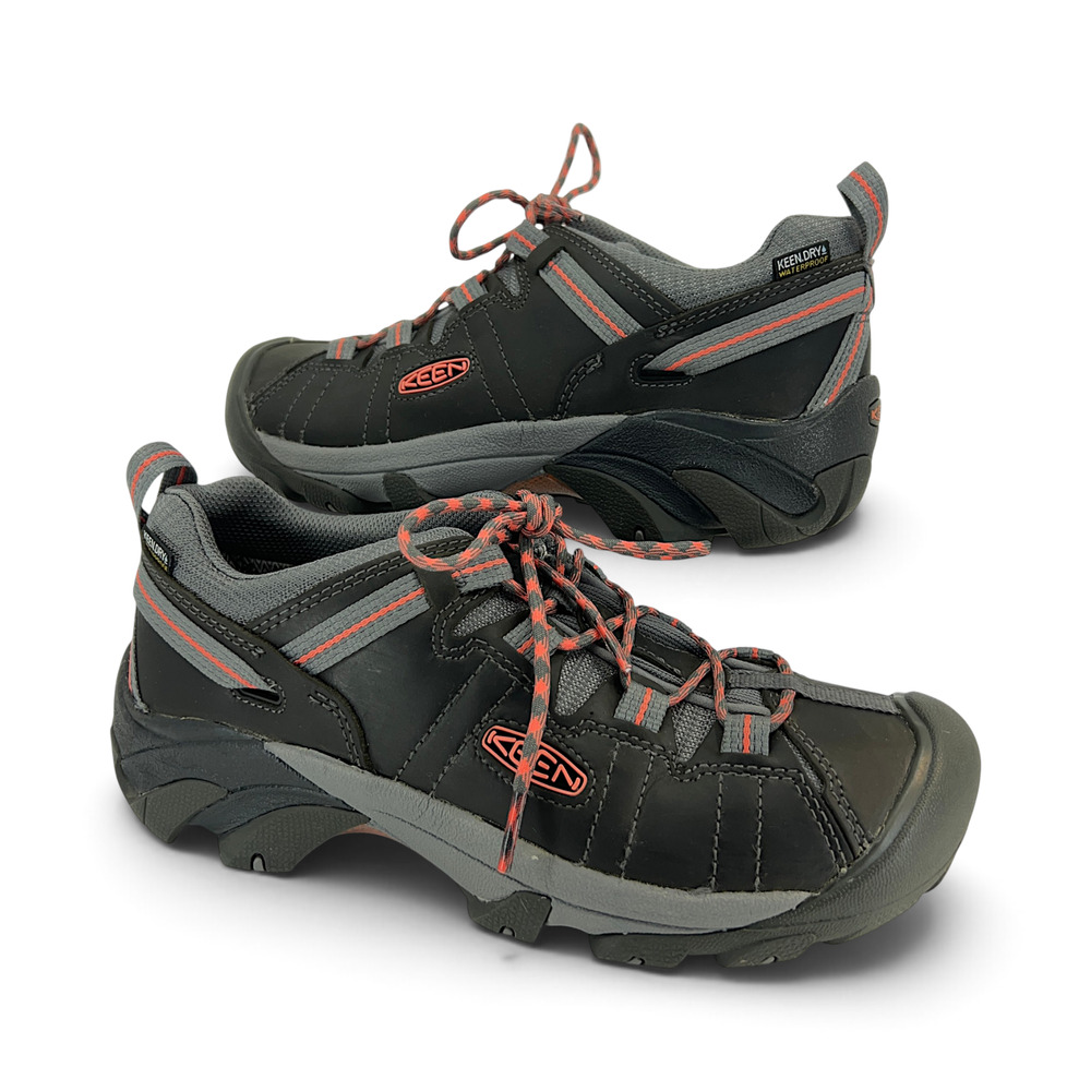 KEEN Women's US 9 Targhee II WP Hiking Shoes Black Gray Orange